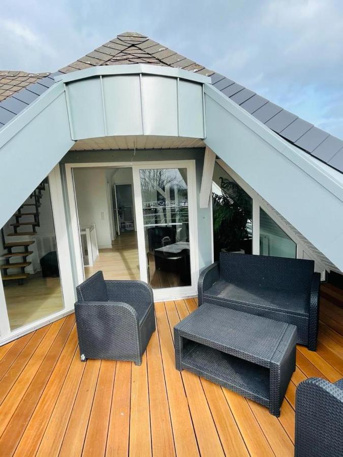 Appartement Luxury Rooftop Loft With River View 10Min To City à Düsseldorf Extérieur photo